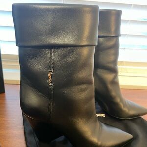 Yves Saint Laurent Black Leather Women's Boots